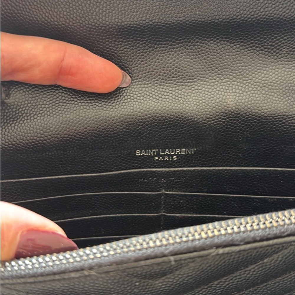 Saint Laurent Black Cassandre Envelope Chain Bag - Picture 4 of 8